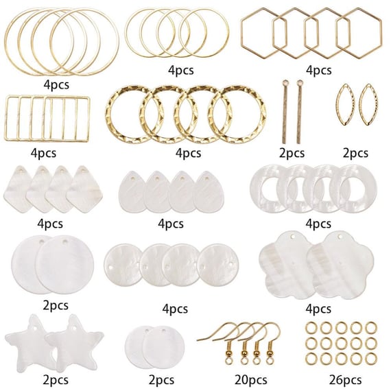 20% Sale DIY Earring Jewelry Kit, 10 Pairs Shell Geometric Dangle Earring  Kit, Jewelry Making Supplies Craft 