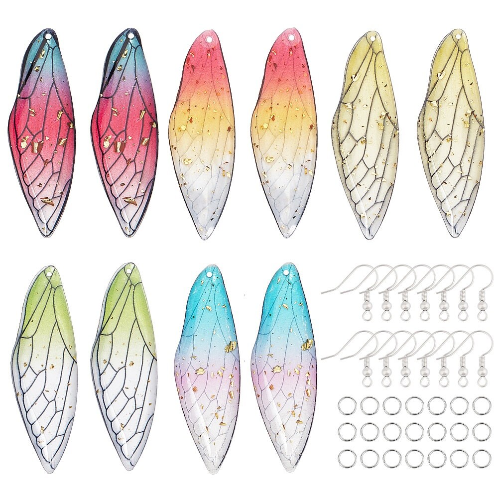 20% Sale DIY Dragonfly Wing Dangle Earring Jewelry Kit, Resin Wing Kit, Jewelry Making Kit, Jewelry Making Supplies Craft UK