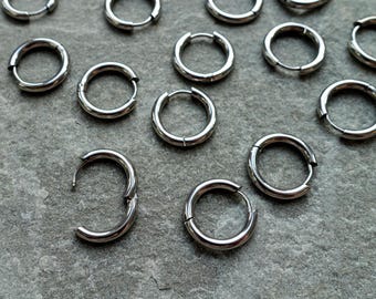 Orecchini A Cerchio Donna In Acciaio Inox Argento 2,5 Cm - Piccoli, Lucidi, Ipoallergenici, Stile Boho, Gioielli Semplici Per Tutti I Giorni
