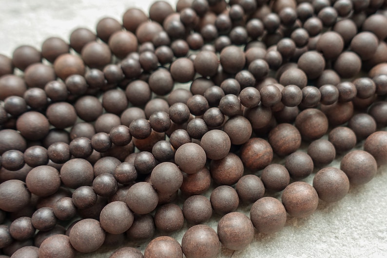 round wooden beads Dark Brown Dyed Sandal Wood jewelry supplies 4mm 6mm 8mm 10mm beads Natural Sandalwood Beads 4 Sizes