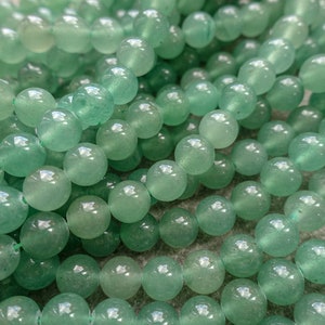 3 Sizes Natural Green Aventurine beads, 4mm 6mm 8mm Craft Supplies UK, Gemstone beads, mala beads image 7