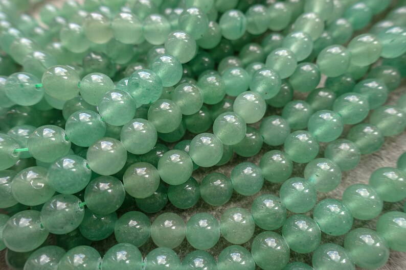 3 Sizes Natural Green Aventurine beads, 4mm 6mm 8mm Craft Supplies UK, Gemstone beads, mala beads image 7