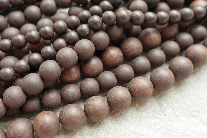 round wooden beads Dark Brown Dyed Sandal Wood jewelry supplies 4mm 6mm 8mm 10mm beads Natural Sandalwood Beads 4 Sizes