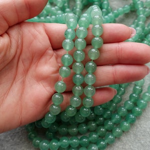 3 Sizes Natural Green Aventurine beads, 4mm 6mm 8mm Craft Supplies UK, Gemstone beads, mala beads image 6