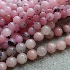 3 Sizes - Cherry Blossom Beads, 6mm 8mm 10mm gemstone beads, 10 beads or 1 strand,round gem beads