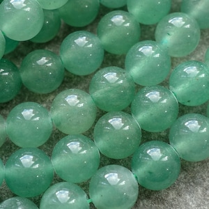 3 Sizes Natural Green Aventurine beads, 4mm 6mm 8mm Craft Supplies UK, Gemstone beads, mala beads image 1