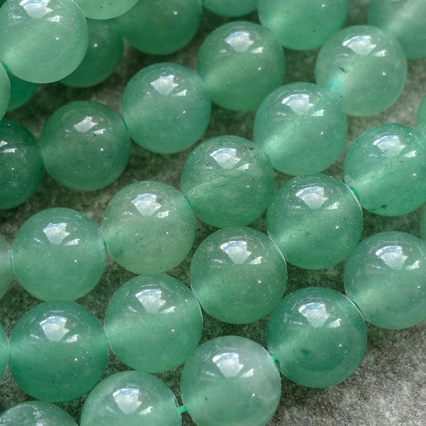 3 Sizes -  Natural Green Aventurine beads, 4mm 6mm 8mm Craft Supplies UK, Gemstone beads, mala beads
