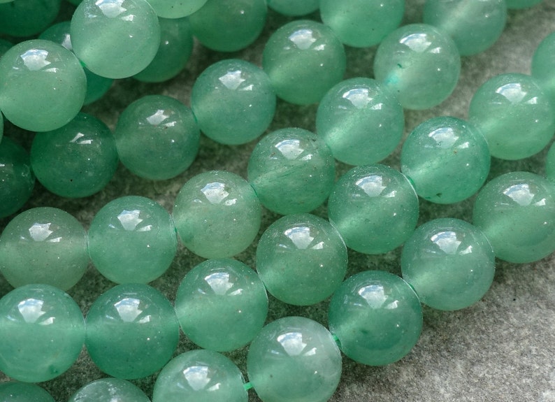 3 Sizes Natural Green Aventurine beads, 4mm 6mm 8mm Craft Supplies UK, Gemstone beads, mala beads image 1