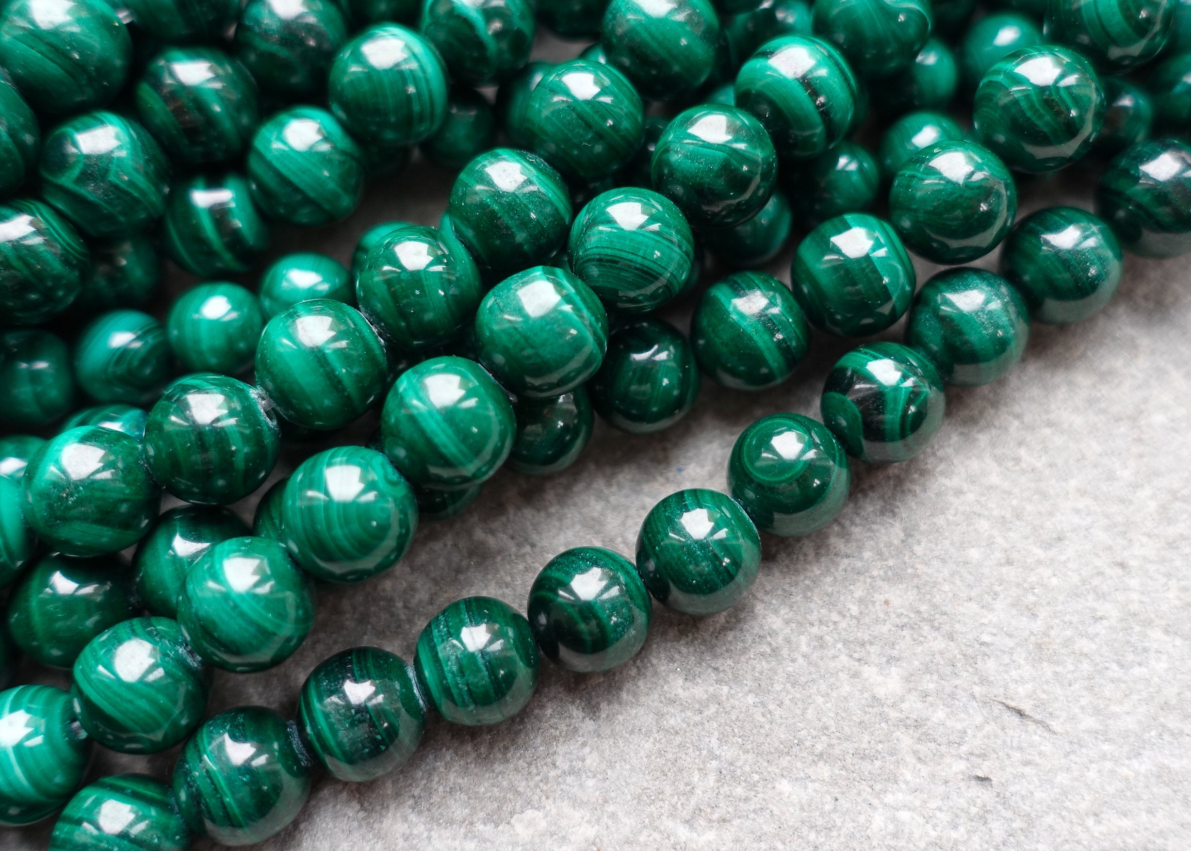 Malachite 8mm Rondelle Beads – My Crystal Grove