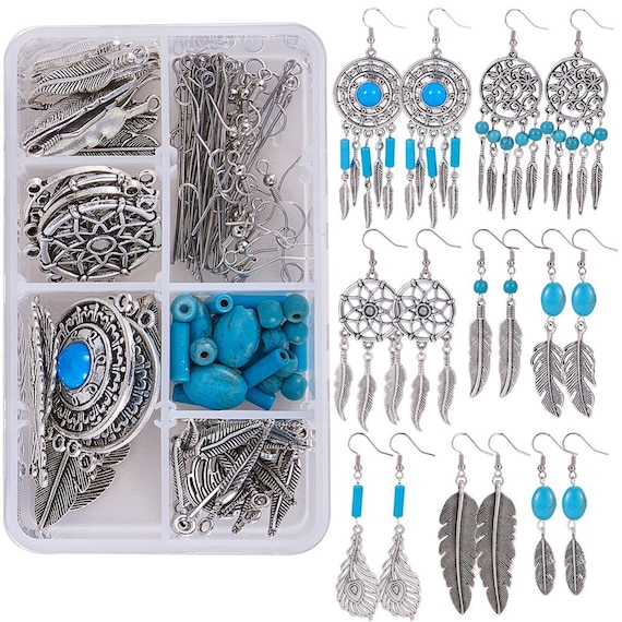 20% Sale DIY Earring Jewelry Kit, 8 Pairs Dreamcatcher Dangle