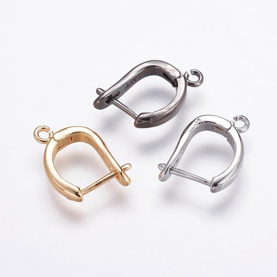 Glass Brass Plated Fashion Earrings Leverback 20-Piece Silver Plated Brass Leverback Earring Findings - Hinged Leverback With Loop For Easy Dangling, New With Tags Hinged Leverback Findings - Foto 5