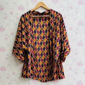 Silk Kimono Jacket: Bohemian Duster Cardigan, Beach Cover Up