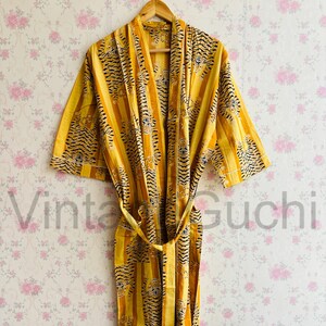 コットン着物 ロングプリントローブ ユニセックス衣類 彼へのプレゼント ブライズメイドギフト カーディガン コットンバスローブ ドレッシングガウン ビキニ カバーアップ着物