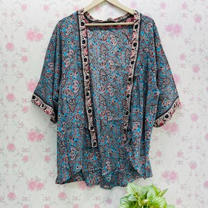 Silk Kimono Duster Jacket: Vintage Bohemian Cardigan