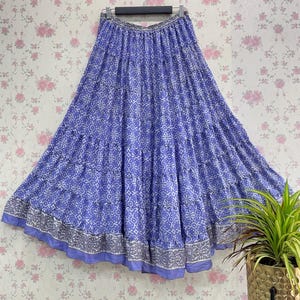 Recycled Sari Silk Patchwork Skirt: Tiered Boho Hippie Style