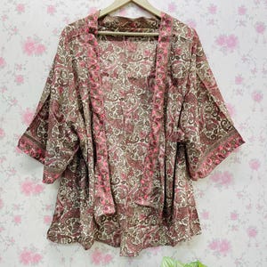 Silk Kimono Jacket: Bohemian Duster Cardigan, Vintage Style