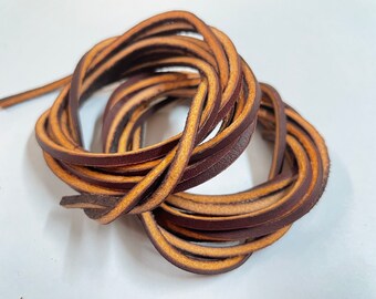 Genuine Italian leather Laces, Round leather Shoes Laces and String