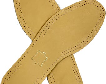 Genuine leather full insoles flat shoe inserts comfort four seasons men women