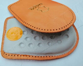 Tacco 602 leather heel cushions latex rubber insoles shoe lifts relax back pads