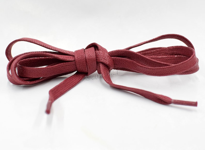 FLAT WAXED Sport Cotton Shoelaces Sneakers Casual Colored Shoe Laces