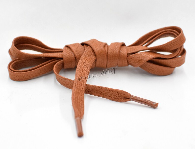 FLAT WAXED Sport Cotton Shoelaces Sneakers Casual Colored Shoe Laces