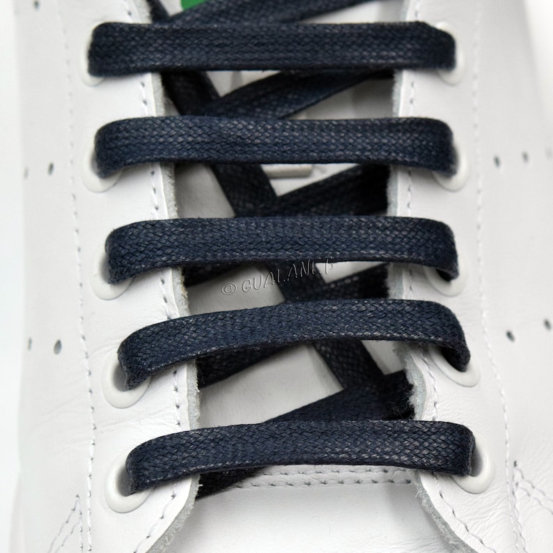 FLAT WAXED Sport Cotton Shoelaces Sneakers Casual Colored Shoe Laces