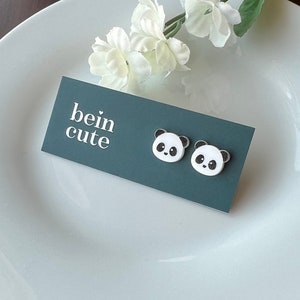 Panda Bear Earrings, Panda Bear Studs, Panda Accessories, Cute Panda Gift, Bear Stud Earrings, Animal Stud Earrings, Animal Lover Earrings