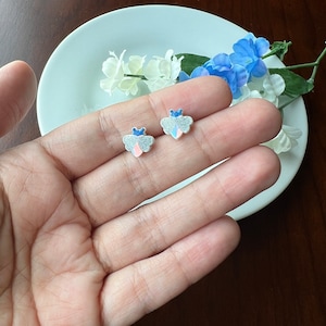 Firefly Earrings, Iridescent Acrylic Earrings, Insect Jewelry, Insect Stud Earrings, Firefly Jewelry, Lightening Bug, Fireflies Jewelry