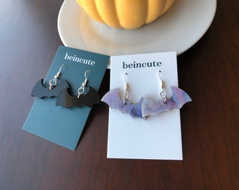 Bat Earrings, Halloween Bat Earrings, Fall Festive Earrings, Spooky Earrings, Bat Dangle Earrings, Trick or Treat Earrings