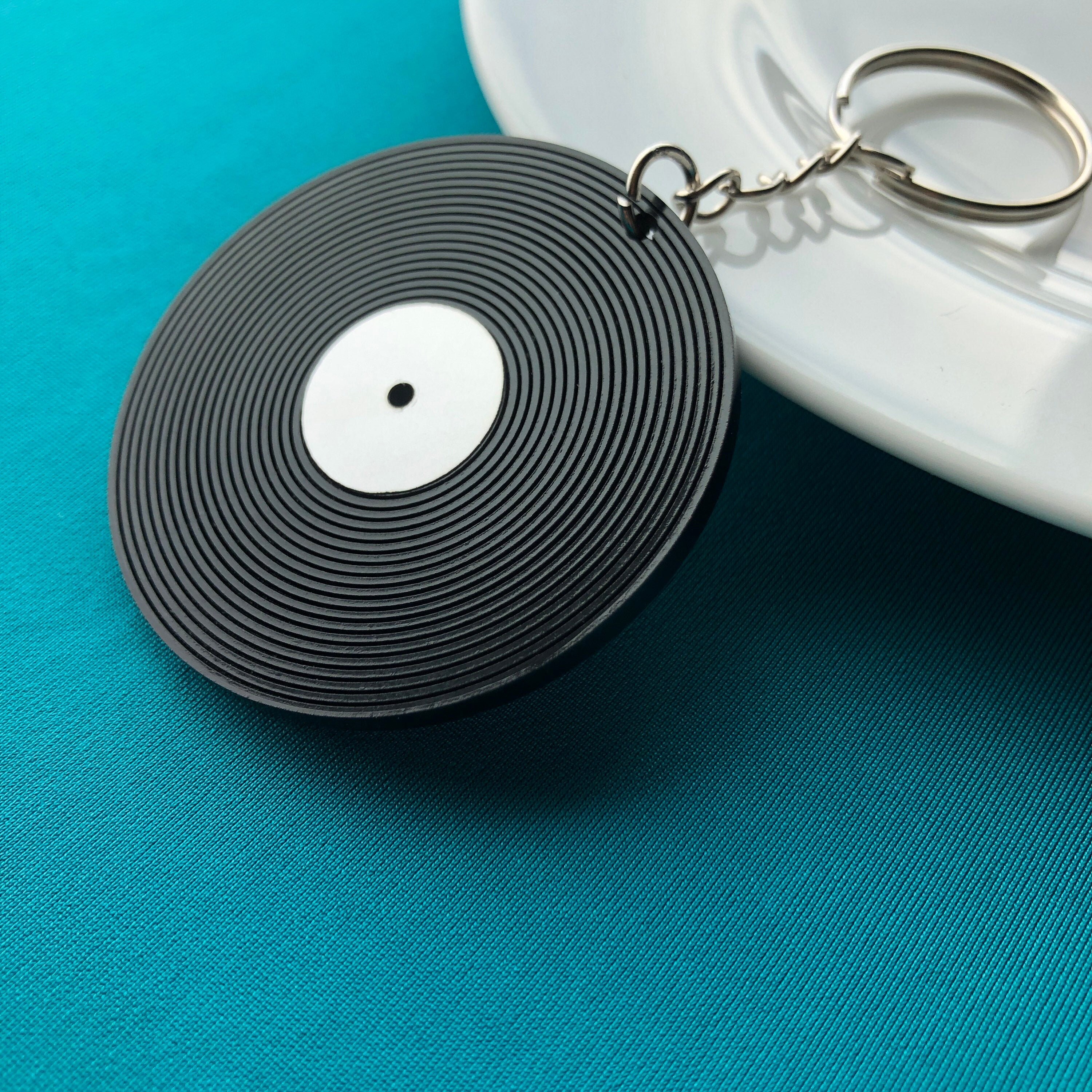 Record Keychain Retro Style Gift Nostalgic Accessory Vinyl Etsy