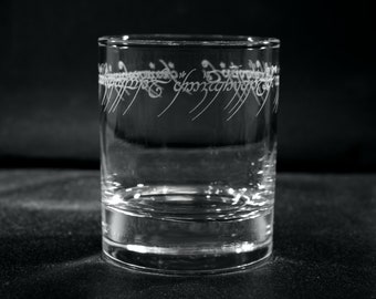 Bicchiere del Signore degli Anelli / Acqua / Vino / Whisky / Birra / Regalo / Inciso al laser