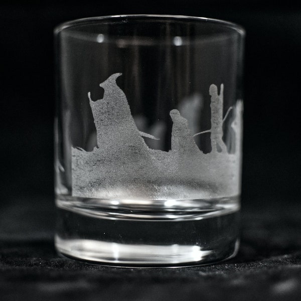 Fellowship Of The Ring Glass | Lord of The Rings | Water | Wine | Whisky | Beer | Gift | Laser Engraved