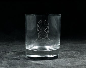 Spider-Man Glass | Marvel | Water | Wine | Whisky | Beer | Gift | Laser Engraved