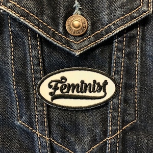 Retro Feminist Iron on Patch