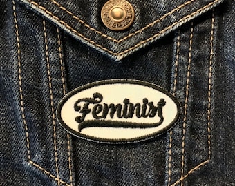 Retro Feminist Iron on Patch