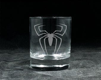 Spider-Man Glass | Marvel | Water | Wine | Whisky | Beer | Gift | Laser Engraved