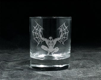 Spider-Man Glass | Marvel | Water | Wine | Whisky | Beer | Gift | Laser Engraved