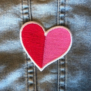 Ferro a cuore bicolore su patch