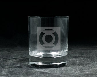 Green Lantern Glass | DC | Water | Wine | Whisky | Beer | Gift | Laser Engraved