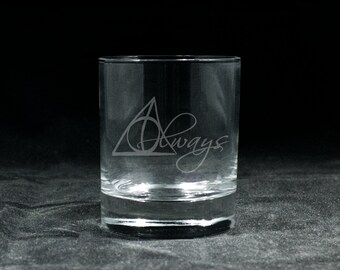 HP Always Glass | Water | Wine | Whisky | Beer | Gift | Laser Engraved