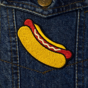 Hot Dog Iron on Patch