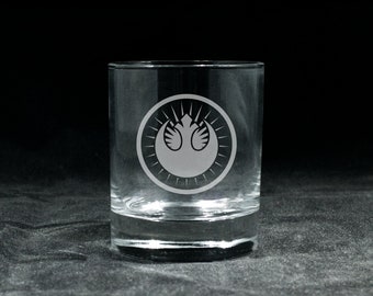 New Jedi Order Glass | Star Wars | Water | Wine | Whisky | Beer | Gift | Laser Engraved