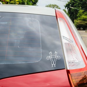 Pegatina de útero / Pegatina para coche / Pegatinas / Calcomanía