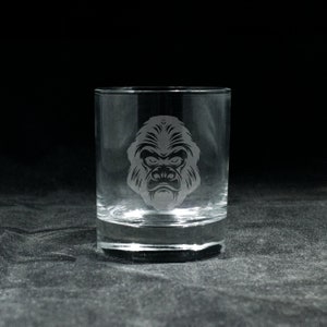 Gorilla Glass | Ape | Water | Wine | Whisky | Beer | Gift | Laser Engraved | Personalized