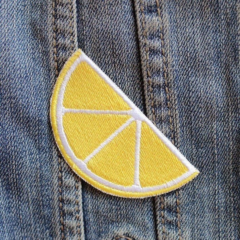 Lemon Slice Iron on Patch imagem 1