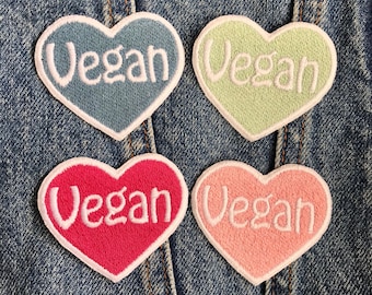 Vegan Heart Iron on Patch