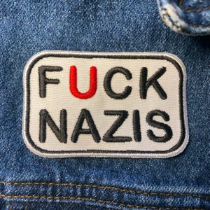Toppa termoadesiva "Fanculo nazisti"