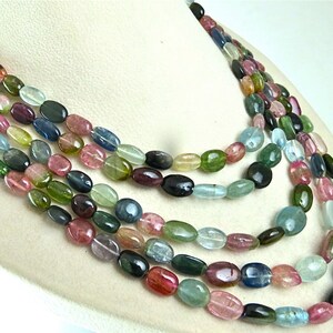 Best Colors.. 877 Carats Natural AQUAMARINE Multi TOURMALINE Long Beads ...