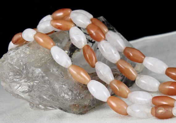 Handmade Natural Semi Precious Quartz Beads 2 Lin… - image 10