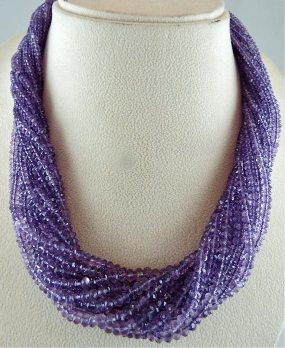 Collana Corta Ametista E Ag 925, Sfere Sfaccettate 14mm - Collane Corte - Foto 7